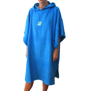 MADNESS Change Robe Poncho Unisize Blau Baumwolle
