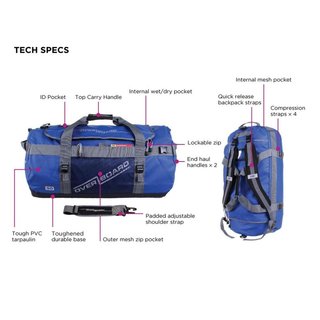 OverBoard wasserdichte Duffel Bag 90 Lit ADV Schwa