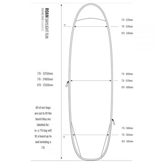 ROAM Boardbag Surfboard Daylight Funboard 8.0