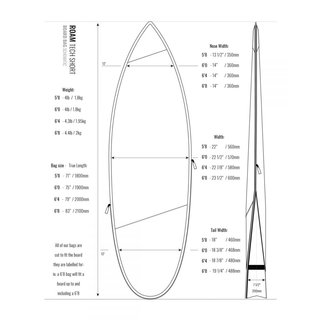 ROAM Boardbag Surfboard Tech Bag Shortboard 6.4