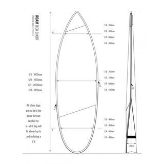 ROAM Boardbag Surfboard Tech Bag Shortboard 6.4