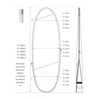 ROAM Boardbag Surfboard Tech Bag Hybrid Fish 5.8