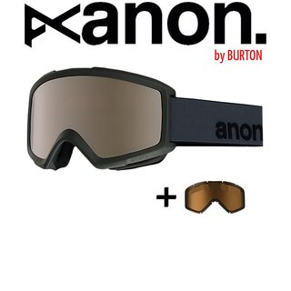 ANON by BURTON Helix 2.0 with Spare Goggle Schneebrille Stealth Silver Amber / Men