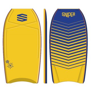 SNIPER Bodyboard Vyrus PE 38 Chevron Gelb