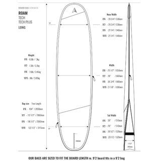 ROAM Boardbag Surfboard Tech Bag Long PLUS 9.2