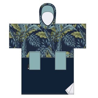 MADNESS Change Robe Poncho Unisize Blue Leaf Duo