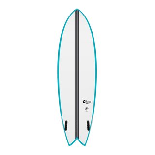 Surfboard TORQ TEC Twin Fish 6.2 Rail Trkis