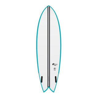 Surfboard TORQ TEC Twin Fish 6.6 Rail Trkis