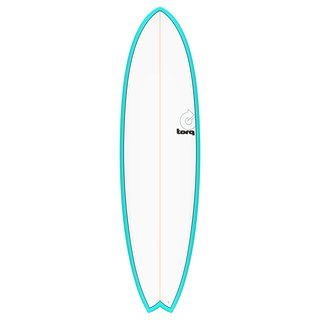 Surfboard TORQ Epoxy TET 7.2 MOD Fish Blau Pinline