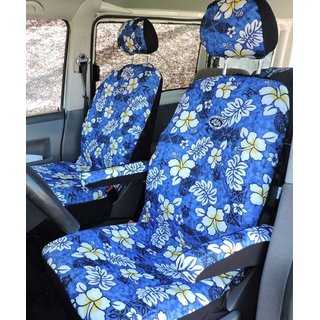 ARROIO Autositzbezüge Leder Autositzbezug aus echter Seide, vorne und  hinten, universeller Auto-Kissenbezug, Auto-Innenausstattung. (Farbe :  White Blue, Size : 1xHigh Back Seat Covers) : : Auto & Motorrad