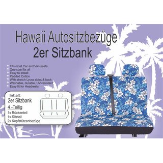 Hawaii Autositzbezüge. 2er-(Zweier) Doppel-Sitzbank -  T3,T4,T5,T6,T7, GRAU
