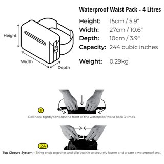 OverBoard wasserdichte Hfttasche LIGHT 4 L Gelb