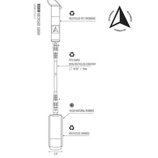ROAM Surfboard ECO Leash Recycelt 9.0 Knie