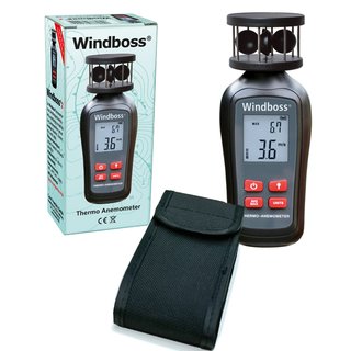 Windmesser WINDBOSS 2  kpl. mit Tasche Gebraucht wie Neu