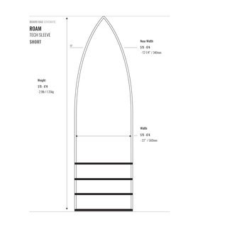 ROAM Boardbag Surfboard Tech Sleeve 5.8-6.4 Short