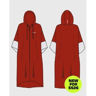 DRYROBE Fullzip Handtuchmantel Baumwolle Orange L