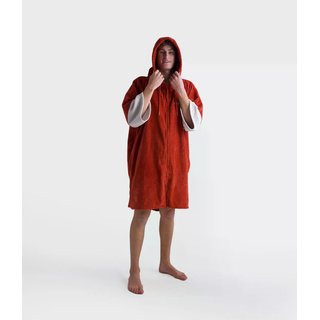 DRYROBE Fullzip Handtuchmantel Baumwolle Orange L