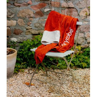 DRYROBE Fullzip Handtuchmantel Baumwolle Orange L