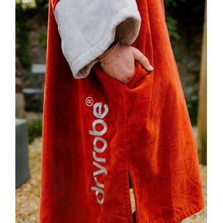 DRYROBE Fullzip Handtuchmantel Baumwolle Orange S