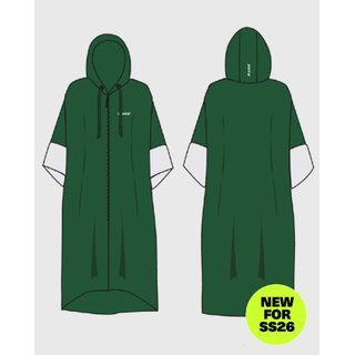 DRYROBE Fullzip Handtuchmantel Baumwolle Gr�n L