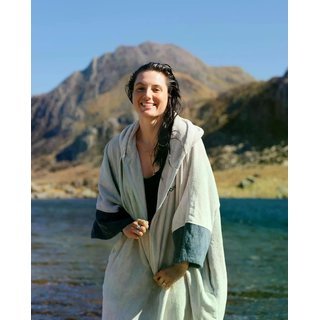 DRYROBE Fullzip Handtuchmantel Baumwolle Cloud M