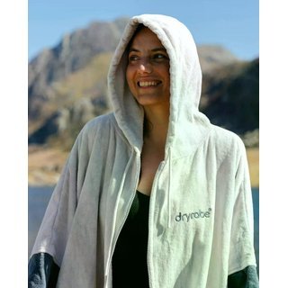 DRYROBE Fullzip Handtuchmantel Baumwolle Cloud S