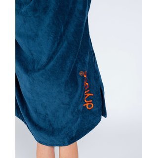 DRYROBE Fullzip Handtuchmantel Baumwolle Blau L