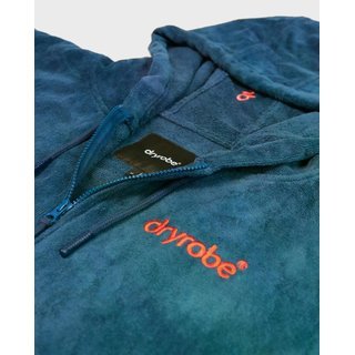 DRYROBE Fullzip Handtuchmantel Baumwolle Blau L