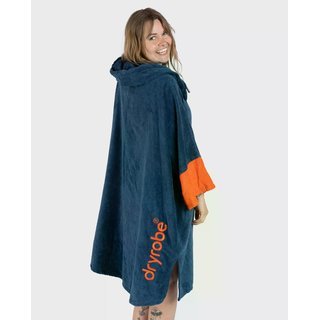 DRYROBE Fullzip Handtuchmantel Baumwolle Blau S