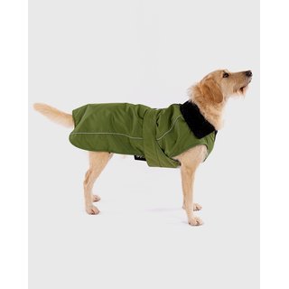 DRYROBE Dog Coat Hundemantel Dunkelgr�n Schwarz XL