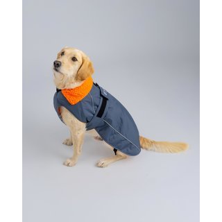 DRYROBE Dog Coat Hundemantel Grau Orange M