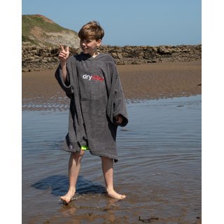 DRYROBE Handtuchmantel Bio KIDS Grau 5-9
