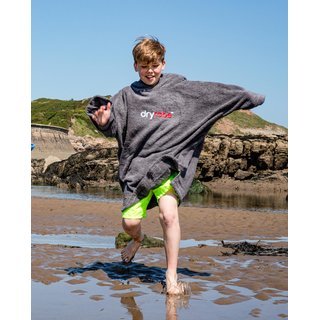 DRYROBE Handtuchmantel Bio KIDS Grau 5-9