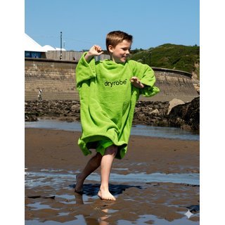 DRYROBE Handtuchmantel Bio KIDS Lime Gr�n 10-13