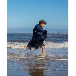 DRYROBE Advance Long Sleeve KIDS Navy Grau 10-13