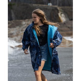 DRYROBE Advance Long Sleeve KIDS Camo Blau 5-9