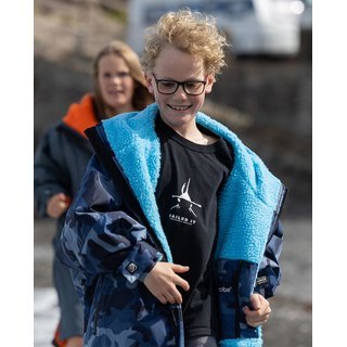 DRYROBE Advance Long Sleeve KIDS Camo Blau 5-9