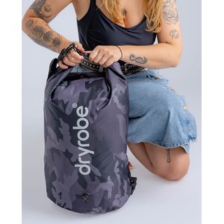 DRYROBE wasserdichter Packsack Drybag Schwarz Camo