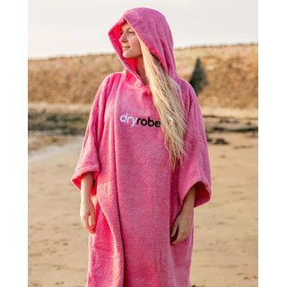 DRYROBE Handtuchmantel Bio-Baumwolle Pink M