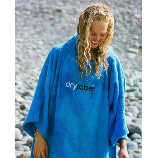 DRYROBE Handtuchmantel Bio-Baumwolle Kobalt Blau S