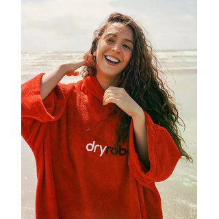 DRYROBE Handtuchmantel Bio-Baumwolle Orange L