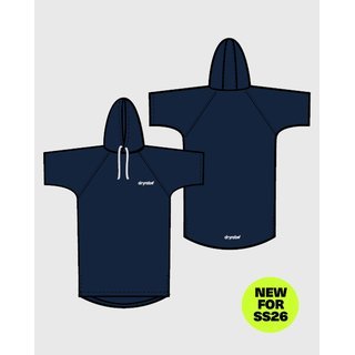 DRYROBE Handtuchmantel Baumwolle Navy M