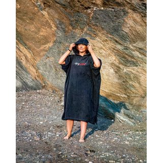 DRYROBE Handtuchmantel Bio-Baumwolle Navy M