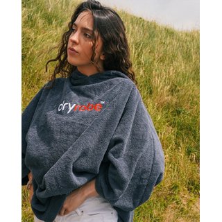 DRYROBE Handtuchmantel Bio-Baumwolle Grau L