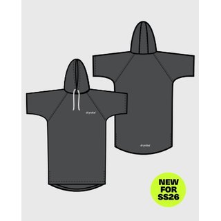 DRYROBE Handtuchmantel Baumwolle Grau S