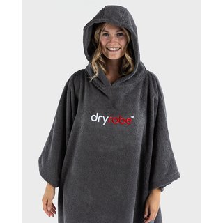 DRYROBE Handtuchmantel Bio-Baumwolle Grau S