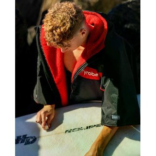 DRYROBE Advance Short Sleeve Schwarz Rot L