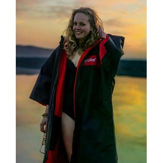 DRYROBE Advance Short Sleeve Schwarz Rot M