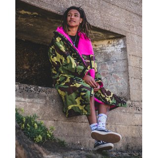 DRYROBE Advance Long Sleeve Gr�n Camo Pink L REMIX