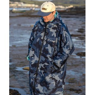 DRYROBE Advance Long Sleeve Blau Camo Blau XL